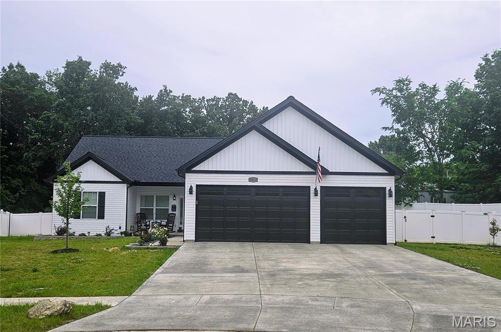 The Blake model is a 1,634 sq ft ranch with a divided bedroom floor plan and 3 car garage. When you walk through the front door you will notice the spacious family room with ceiling fan which is open to the chef's kitchen with an oversize island and granite counter tops. There are two spacious bedrooms both with ceiling fans and a bathroom just off the family room. The massive owner's suite features a large walk in closet, ceiling fan, and bathroom with a double bowl vanity, separate shower with glass shower door, and tub. There is a main floor laundry and a separate mud room. You will notice can lights throughout and all appliance packages come with a refrigerator. Downstairs you will notice a full rough in for your future expansion and a walkout with a sliding glass door and two windows, if the lot allows. Front and side yards will be sodded. All homes come with a 1 yr builder warranty and 2-10 year warranty for yrs 2-4. Come by and pick your lot and make your home your own!