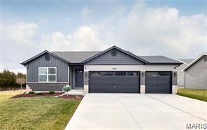 BRAND NEW home with every option you could imagine! They include vaulted ceilings, rounded “bullnose” corners, granite or quartz countertops, stainless steel appliances, 42" cabinets with "cushion close", custom neutral-colored paint job throughout, LVT flooring throughout most of the home, framed windows, taller baseboards, adult-sized cabinets in bathrooms with marble countertops, walk-in closets, main floor laundry, upgraded carriage garage doors with openers on 3 CAR Garage, full bath rough-in, panel doors (many varieties), and upgraded water/light fixtures throughout the house! Fully sodded yard (front/sides/back). *Pictures are of previously built homes. Builder/Broker* This home is USDA eligible