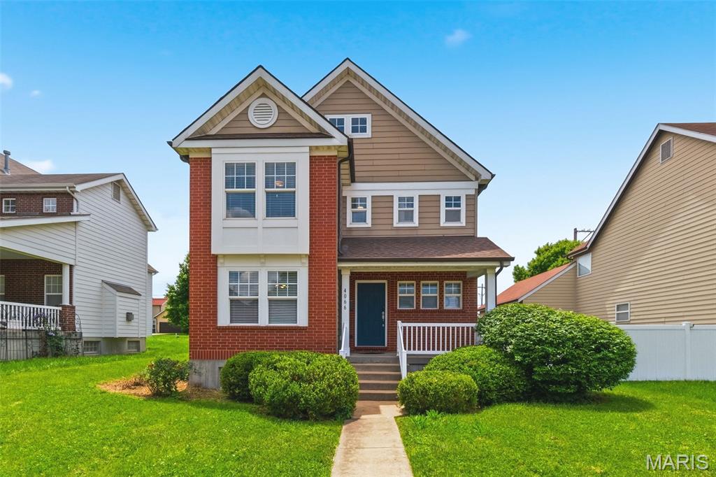 Welcome to this wonderful 2 story home located in the Botanical Heights District of St. Louis City. Offering 3 bedrooms, 2.5 bathrooms, and an attached 2 car garage with alley access. Inside you will find an open concept floor plan on the main level, that includes a flex room, kitchen with breakfast room, large living room that leads to the fully fenced backyard and deck, and the laundry room off the garage access. Upstairs you will find a large primary bedroom with walk-in closet and ensuite that includes a dual vanity, with a separate shower and tub. The other 2 bedrooms and a full bathroom finish out the upper level. The basement is a blank canvas that awaits your creative design with a rough-in installed for a future bathroom. Updates to the home include roof, main floor air conditioner, carpet on stairs and in bedrooms, living room floor, and some light fixtures being replaced. Deck has been stained, just in time to enjoy it during the summer months. Seller to offer a home warranty at closing. Make your appointment today, you won't want to miss this one!