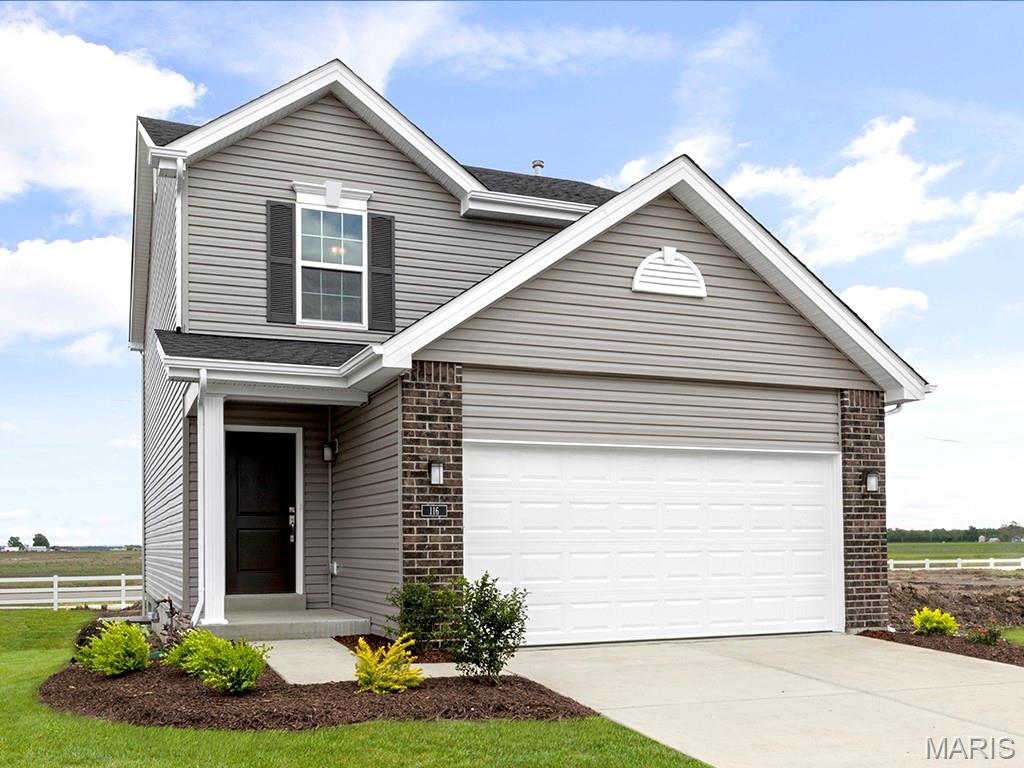 Pre-Construction. To Be Built Home ready to personalize into your dream home! BASE PRICE and PHOTOS are for 2BR, 2BA Arlington Two Story. Pricing will vary depending on various interior/exterior selections. The main floor is great for entertaining with a kitchen that opens to the breakfast room and living room. Lots of natural light from large window and sliding door to the patio or deck! Second floor features the master suite with large walk in closet and private bath, plus one or two additional bedrooms with walk in closets and a hall bath. Additional choices include 3 bedroom plan, 2nd floor laundry, kitchen center island, powder room, and bay window. The Arlington includes 2 car garage, soffits & fascia and much more! Elkhorn Ridge, located off Hwy 47 and Veterans Memorial, is a master planned community featuring 190 homesites in a great location just minutes from I-70. Display photos shown.