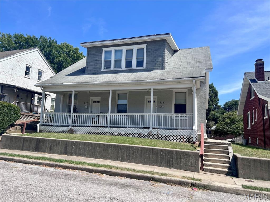 This triplex property includes 3 units. Two of the units are tenant occupied & the other can be owner occupied or rented as well. The original home is a duplex that has been well maintained. Each side of the duplex has 2 bedrooms & 1 full bath. The main floor of each unit has living, dining, kitchen & full bath. Upper level includes 2 bedrooms. One of the units has a bonus room off of the living room that was likely the foyer in the original layout. Both units have access to a shared unfinished basement. Basement also has a cellar door you can access from the backyard. The duplex has a large covered front porch & each unit has their own deck in back. In the rear of the property is the 3rd unit - this is a 2 bed, 1 bath ranch style home that sits on a full basement. Basement is used for a 2-Car garage & one storage area. All units are rented so 24-48 hour notice to view will be required. Tenant Rights. Buyer to verify all information.