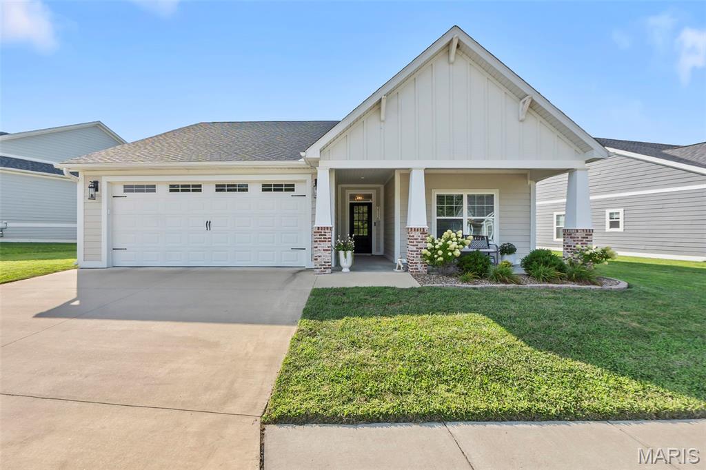 This 3 bedroom/2 bathroom Craftsman beauty is packed with personality and all the details you’ve been hoping for. A welcoming, covered front porch framed by blooming hydrangeas, creates the perfect first impression and a peaceful spot to enjoy your morning coffee.

Inside, you’ll love the airy open layout, fresh white kitchen cabinetry, quartz countertops, stylish lighting, and cozy fireplace that anchors the living space. Thoughtful designer touches continue throughout…  from the adorable drop zone that keeps everyday life organized, to the spa-like primary suite with a soaking tub perfect for unwinding after a long day. 

Step outside to your covered back patio overlooking a beautifully fenced-in backyard. And with everything conveniently on one level, this home offers low-maintenance living without sacrificing style. Enjoy the Walden way of life with all of the amenities this neighborhood has to offer- pool, gym, and clubhouse.

Fresh, functional, and absolutely adorable, this Craftsman cutie still has that “like new” feel. This one is proof that the perfect blend of comfort, charm, and modern design really does exist!