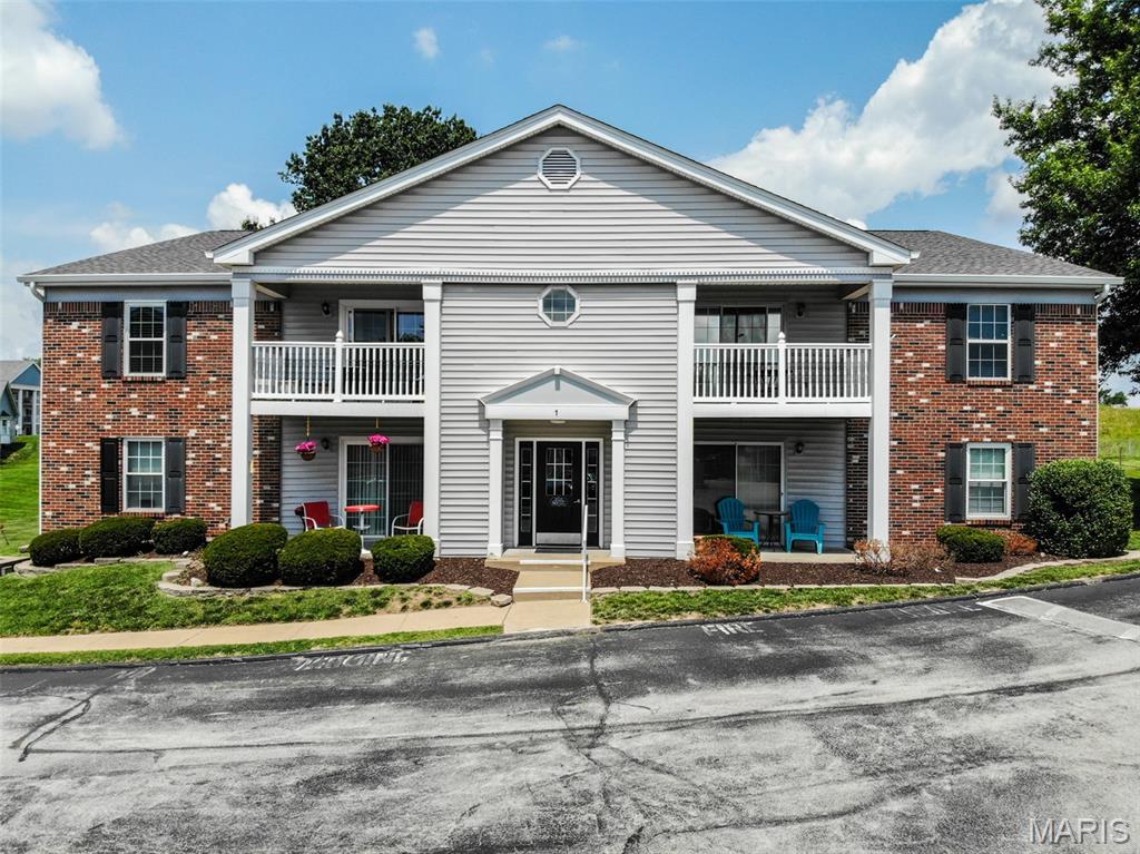Enjoy easy condo living in this beautifully maintained upper-level unit in desirable Berview Condo 3! This 2-bedroom, 2-bath condo features an open floor plan with soaring vaulted ceilings, creating a bright, spacious feel. A versatile bonus room provides the perfect space for a home office, craft room, playroom, or reading nook. The kitchen features stainless steel appliances, a stylish tile backsplash, pantry, and granite counters. Relax on your private deck overlooking mature trees for added privacy and a peaceful setting. A carport, community pool add to the appeal of this small complex. Conveniently located in South St. Louis County near major highways, shopping, restaurants, and schools, this move-in-ready condo offers the perfect combination of comfort, convenience, and low-maintenance living. Choice Plus Home Protection Plan provided by seller.