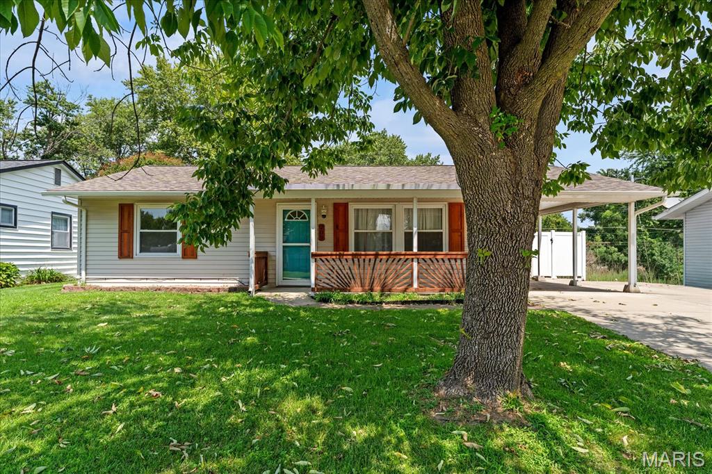 A fantastic find just minutes from Pleasant Ridge Park, this ranch style home has more than curb appeal! From the manicured lawn, covered carport, and multiple parking spots, this home is ready for it's new owner!  Inside you'll find a spacious living room that leads to the eat in kitchen with a gas double oven, microwave, and refrigerator all to stay along with the rolling pantry cabinet.  The split bedroom concept offers two bedrooms on one side of the home along with a full bath. The bonus room off the kitchen also houses the laundry room closet. The carport and back yard are also accessible off the bonus room area (this room would make a great office, additional living room area or drop zone with access to the carport area). The third bedroom is off the bonus room.  Great storage in the shed out in the fenced back yard! Audio and visual inside and outside of the property.