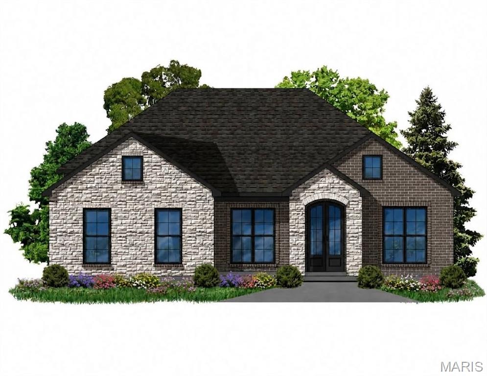 New Construction in Creve Coeur by Renaissance Living!  This .37 Acre lot sits on a cul de sac in an outstanding location.  Enjoy easy access to restaurants, medical facilities, services, shopping, recreation, Lambert International, Highway 270 and more. This custom-built ranch features              4 bedrooms, 3.5 bathrooms and 3,580 square feet of open, smart living space.  The exterior is exquisite with a brick and stone front elevation, James Hardie fiber cement siding, architectural shingles, Mahogany arched glass front doors, brick sill at the front door, oversized side entry 3 car garage (21 ft deep), coach lights, full yard sod, landscape and lawn irrigation. Features include 12 foot ceilings in the Great Room and Kitchen, 9 foot ceilings throughout the rest of the home, tray ceilings in the Primary Suite and Dining Room, shiplap accent ceiling in the Dining Room, linear electric fireplace, window wall in the Great Room, engineered hardwood flooring, dynamic Kitchen, 48 inch cabinetry, crown molding and hardware, soft close feature, large island with seating bar with pendant lights, recessed lights, quartz countertops and backsplash, stainless steel KitchenAid appliances, gas range, wood cabinet range hood, walk in pantry, huge walk in closet in the Primary Suite, accent wall in the Primary Suite, raised height double bowl vanity in the primary Bath (raised height vanities in all baths), custom shower, Porcelain tile flooring in the Primary Bath,               Hi efficiency HVAC, R 38 ceiling insulation, low E windows, garage door opener and more.  The lower level has a tall pour, Family/Recreation Room, Bar, Bedroom (with egress), full bathroom and unfinished storage.  The garage is insulated, has full drywall and is finished.  There is a 17 x 12 patio for outdoor enjoyment.  Students will attend desirable Parkway schools.  This home is under construction and scheduled for a December 2026 completion. Make it yours!