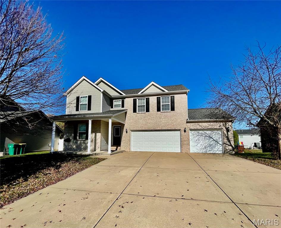 Superbly maintained w space galore! 4 bedroom 2 1/2 bath w walk out basement is perfectly located. Close to shopping, schools, hospitals, interstates & parks. Minutes to SAFB or downtown St Louis. Main level pairs large bonus entry/sitting/dining combo, 1/2 bath & beautiful kitchen w stainless appliances, bonus island, breakfast area w deck access & family room w gas fireplace. Amazing space to gather the family! Upper level features 4 bedrooms, 2 baths, laundry room & loft. Take advantage of the huge master bedroom, large walk in closet, soaking tub & double vanity. Relish in the convenience of laundry on the 2nd floor. Enjoy the loft area for games, sitting room, office... the possibilities are endless. Basement is unfinished. Plenty of room for storage/creative space w walk out access to the back yard. Mowing/trimming is included w rent. The pictures showcase the true beauty of this no pet/no smoking home. Credit/background checks w fee required for all occupants 18 years/older.