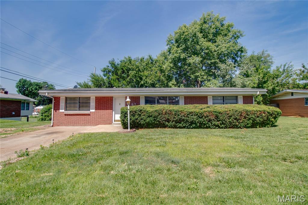 Welcome to this charming and well-maintained brick ranch in the desirable Canterbury Manor neighborhood of Belleville. Offering 4 bedrooms, 2 bathrooms, and approximately 1,800 square feet of living space, this move-in-ready home features a thoughtful split-bedroom floor plan, vaulted ceilings, and plenty of room for comfortable everyday living. Inside, you'll find a warm and inviting atmosphere with a mix of hardwood and carpet flooring, a cozy fireplace, and a practical layout designed to maximize both space and functionality. Major updates provide added peace of mind, including a roof that is approximately 3 years old, a rebuilt HVAC system that is approximately 2 years old, and a water heater that is also about 2 years old—helping minimize future maintenance concerns and large-ticket expenses. Outside, enjoy the benefits of a low-maintenance yard and an attached storage shed that offers ample space for lawn equipment, bicycles, motorcycles, seasonal items, or additional storage needs. The exterior adds timeless curb appeal and durability. Home is expected to be sold as-is, without repairs or occupancy inspection. Information is deemed reliable, buyers and/or buyer's agents to verify independently. Agents-please review remarks.
