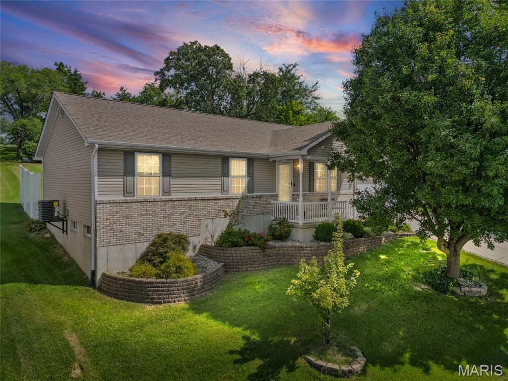 Welcome home to this well-maintained 3-bedroom, 3-bath ranch in charming Washington! Inside, you’ll find gleaming hardwood floors, updated bathrooms, an eat-in kitchen with stainless steel appliances, and the always-appreciated main-floor laundry. The partially finished lower level offers even more room to relax, entertain, or escape from everyone upstairs—plus plenty of storage. Out back, enjoy the patio, pergola, and picturesque yard. Bringing the camper? Your RV gets the VIP treatment with a convenient 50-amp hookup located at the brick mailbox! The roof is approximately five years old, Washington occupancy has already passed, HVAC is only 2 months old and comes equipped with a 5yr warranty... and best of all—no HOA telling you what to do—conveniently located near shopping, dining, and everything WashMO has to offer! Get to packin', this is it!