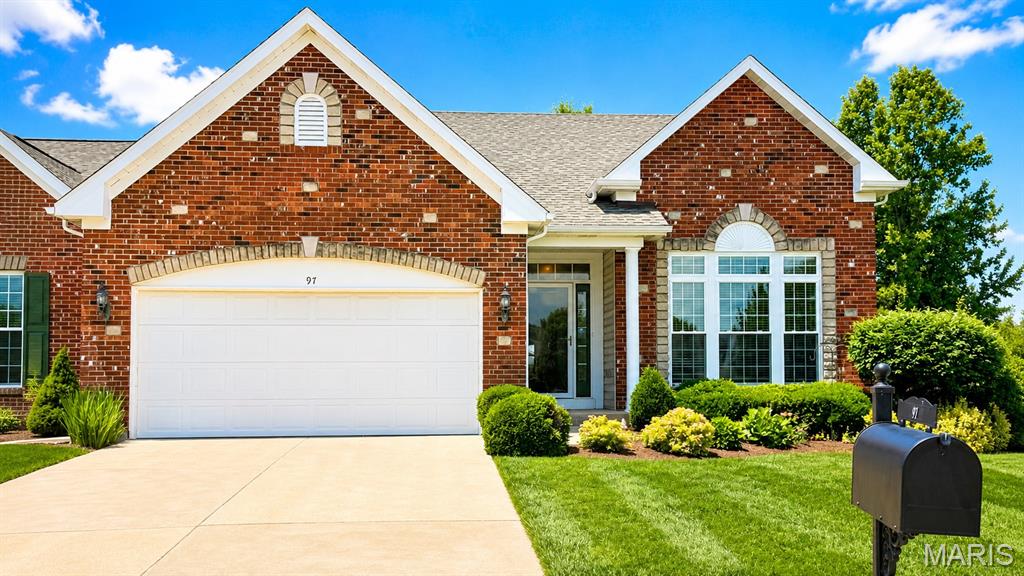 Welcome to 97 Eagle Cove Place in the sought-after gated community of Carrollton Manor! This beautifully updated 3-bedroom, 3 full bath single family attached home offers comfort, style and low-maintenance living. Step through the stunning new glass front door into an inviting foyer, with soaring vaulted ceiling that extend through the kitchen, dining area, and great room.  The open floor plan creates a bright and airy feel, perfect for everyday living and entertaining. The kitchen features a spacious pantry, new solid-surface countertops and newer appliances, including a dishwasher and microwave. All appliances stay, including the main-level washer and dryer, making this home move-in ready. The breakfast area opens to a new glass sliding door and composite deck with cedar support posts, offering peaceful views of nature and wildlife. The main level also features new engineered wood flooring, designer paint, updated lighting and ceiling fans throughout. The great room includes a cozy gas fireplace and large windows that fill the space with natural light. The spacious primary suite offers a walk-in closet, soaking tub, and separate shower.  A second main-level bedroom, currently being used as an office, can easily function as a bedroom. The finished lower level includes a large recreational area, third bedroom with egress window, full bath, and ample storage space. Additional updates include a brand-new water heater, new siding, gutters, and roof. Enjoy maintenance-free living in this exceptional, move-in-ready home!