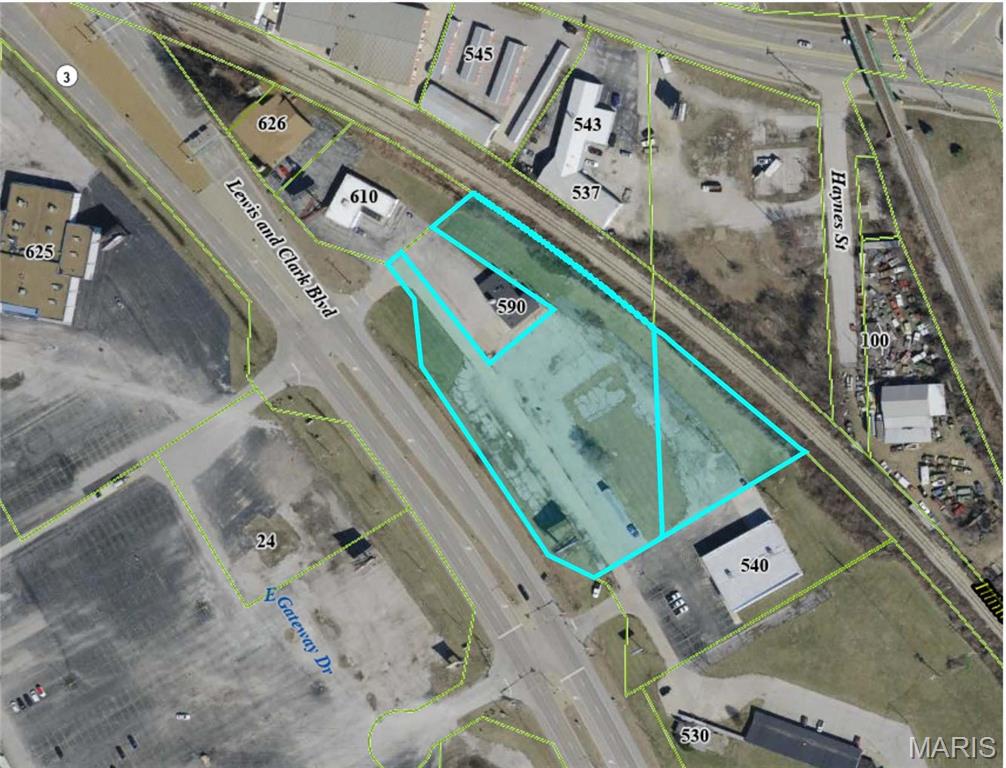 Excellent commercial property located on Lewis and Clark Blvd.(Route 3) across from newly redeveloped Eastgate Shopping Center. Perfect opportunity for a stand alone building or possibly small strip center across from the redeveloped Eastgate Plaza Shopping Center. This 2.68 acre lot consists of two parcels: 1-2-08-17-20-401-007 & 19-2-08-16-17-301-004. Potential uses include auto sales, repair and service, retail, warehouse/wholesale/distribution, recreation facilities, professional services/office space, construction & equipment storage, and more. This highly visible property is exposed to  an average traffic volume of about 20,000 vehicles per day. See addendum for B-2 permit uses. Location: High Traffic