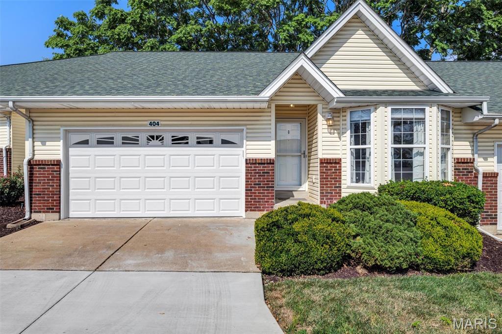 Villa life is calling! Located in the desirable Cardinal Commons subdivision, this inviting 2-bedroom, 2-bathroom attached villa offers comfortable, thoughtfully designed living space—all on one convenient level.  

Vaulted ceilings and abundant natural light give the open living, dining and kitchen areas a bright, spacious feel. The kitchen offers generous cabinetry, ample counter space, stainless-steel appliances and a breakfast bar that keeps the cook connected to the conversation. A charming bay window brings even more natural light into the dining area.

The primary suite features a private bathroom and its own bay window, while the second bedroom is ready to flex as a guest room, home office or hobby space. Main-floor laundry means no hauling baskets up and down stairs, and the attached two-car garage provides plenty of room for parking and storage.

Need room to grow? The expansive unfinished basement is a blank canvas with excellent storage, future finishing potential and a rough-in for a third bathroom. Conveniently located near St. Peters shopping, dining, parks and major roadways, this Cardinal Commons villa proves that good things really do come in perfectly sized packages!
