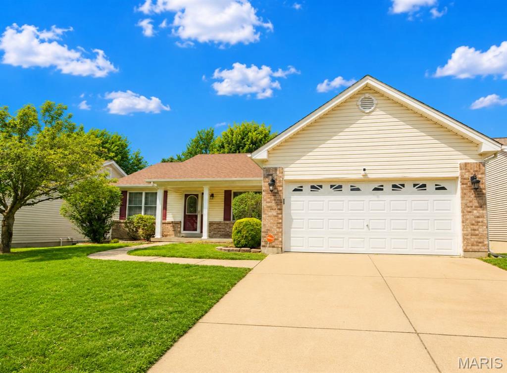 Imagine spending your summer afternoons at the community pool, taking evening strolls along scenic walking trails, and enjoying nearby parks just steps from home all while being conveniently close to shopping, dining, schools, and everyday essentials. This sought-after community offers the perfect blend of recreation, convenience, and neighborhood charm. Inside this beautiful 3-bedroom, 3-bath walkout ranch is designed for both comfortable living and effortless entertaining. The vaulted great room welcomes you with a cozy gas fireplace and flows seamlessly into the spacious kitchen featuring oak cabinetry, stainless steel appliances, and an adjoining breakfast area overlooking the deck. A separate dining room provides the ideal space for hosting family gatherings and holiday celebrations. The primary suite offers a relaxing retreat with a large walk-in closet and an ensuite bath complete with double sinks, a soaking tub, and separate shower. Main-floor laundry adds everyday convenience. The finished walkout lower level expands your living space with a large family room, full bath, and two versatile bonus rooms perfect for a home office, gym, hobby space, or guest accommodations. Step outside to the stamped concrete patio and enjoy the level, fenced backyard ideal for pets, play, or simply unwinding after a day at the pool or park. Kitchen refrigerator, washer and dryer are all included with the home! Don't miss out, schedule a showing today!