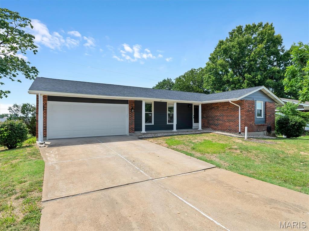 PHOTOS ARE BEING DONE ON MONDAY 7/20! Completely updated and move-in ready! Located in the highly desirable Manchester, MO, this beautifully renovated home features luxury vinyl plank flooring, a designer kitchen with quartz countertops and shaker cabinetry, refreshed bathrooms, and modern lighting throughout. The spacious living room showcases a stunning painted brick fireplace, while fresh paint and updated finishes give the home a bright, contemporary feel. The basement has been finished that includes a huge living space and two extra rooms that could be used as offices or playroom. Enjoy generous living space, mature trees, and a convenient location just minutes from parks, shopping, restaurants, and award-winning Rockwood schools. A rare opportunity to own a turnkey home in one of Ballwin's most sought-after neighborhoods.