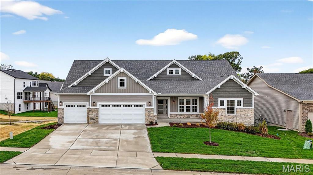 MOVE IN READY NOW! The LaSalle is on of our most popular ranch plans. with over 2800 feet of space this is perfect for a family of many sizes. Owner's Suite on one side of the home, with the other two bedrooms on the other. An open floor plan between the Great Room, Breakfast Room and Kitchen is perfect for a great flow in the home. This kitchen has an expanded layout along with the Hearth room. 11' ceilings in the Foyer, Great and Living room. Built in oven with gas cooktop and wall oven.