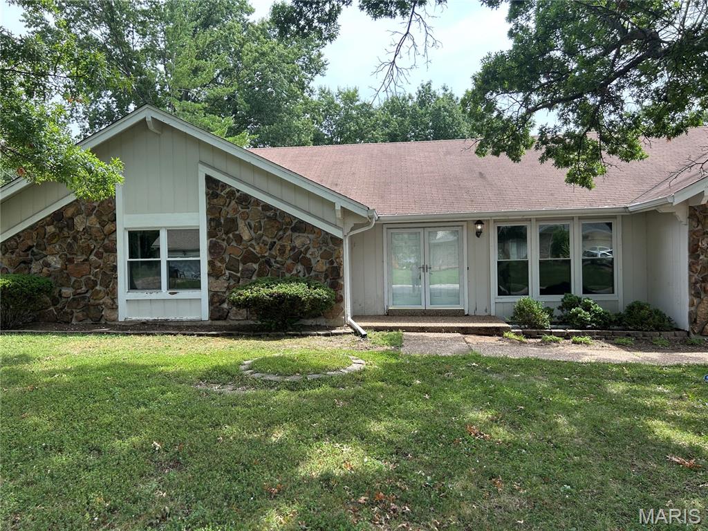 Spacious 4 bedroom 2 full bath ranch with 2 car garage and full basement.  Open floorplan with vaulted ceilings.  Family Room has huge stone woodburning fireplace with walkout to patio and backyard.  Wood floors throughout and lots of closets!  Pets are allowed with $500 non-refundable deposti + $35/month added to the lease amount per pet.  You may have access to the Lake St Louis amentities at tenants expense.  House will be ready to show on 9/9/2026.