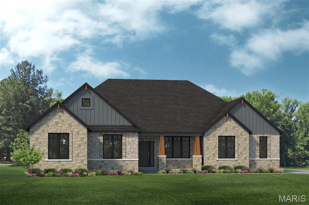 Build your dream home in the highly sought-after South Point Estates. The Redwood II by Lombardo Homes, featuring the stunning Elevation F exterior, offers over 3,000 square feet of thoughtfully designed ranch-style living with 3 bedrooms, 2.5 baths, a private study, formal dining room, and 3-car garage. The open-concept layout includes a spacious great room, gourmet kitchen with a large center island and walk-in pantry, and an inviting breakfast nook—perfect for everyday living and entertaining.

The private owner's suite features a spa-inspired bath with dual vanities, soaking tub, separate shower, and oversized walk-in closet. Two additional bedrooms are thoughtfully positioned to provide comfort and privacy for family and guests.

Situated on a generous 3-acre homesite, South Point Estates offers the rare combination of privacy, space, and scenic country living while remaining conveniently located near major highways, shopping, and dining. The Redwood II floor plan can be customized to fit your specific needs, lifestyle, and design preferences. Work with Lombardo Homes to personalize finishes, layout options, and features to create the home you've always envisioned.

List price reflects the base price of the Redwood II with Elevation F and includes the cost of the lot. Home site premiums and additional options, upgrades, and customizations may vary and are not included in the advertised price.
