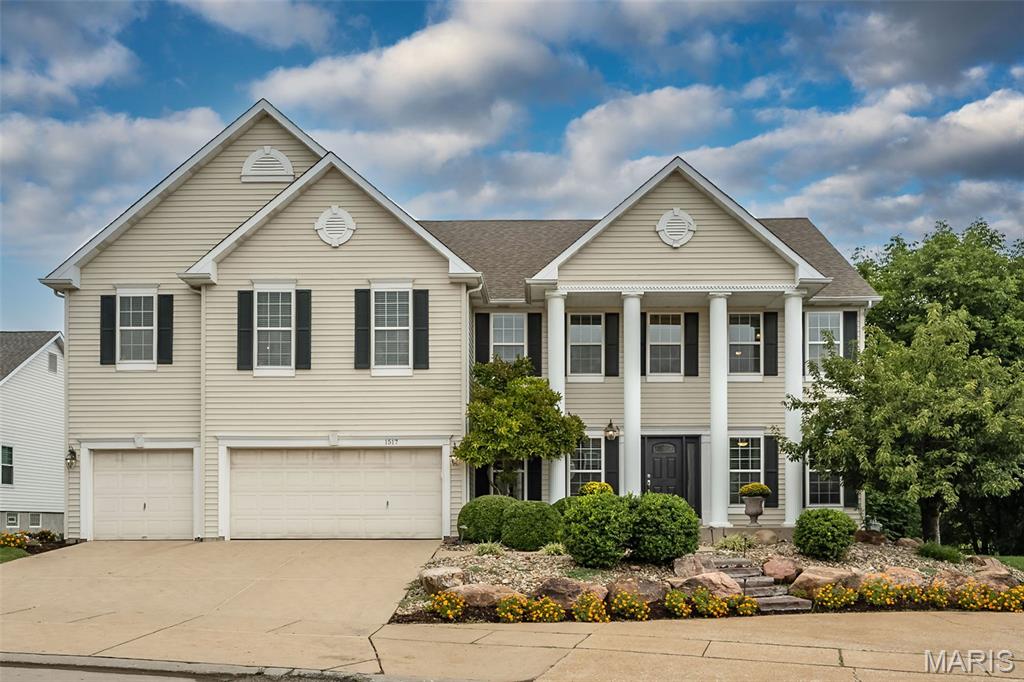 Welcome to 1517 Indian Hill Lane, located just south of Manchester off Dietrich Road. This extraordinary home will WoW you with over 4,566 sf of well-maintained, enormous living space. Located on a quiet cul-de-sac, this home is perfect for your plans to create and build your own perfect pool with its 1/2 acre level private yard, enclosed with black aluminum fencing. Stepping through the front door into the 21 x 7 soaring foyer, you're impressed by the size and space of this livable home,  painted and carpeted in neutral linen colors (August 2026), it is completely ready for its next homeowners. The entire house has been trimmed in crown molding with deep baseboards giving you the feeling that every detail has been addressed, and it has! Amazing closets, pantries, and utility space are all professionally organized and offer room for everyone and everything. The first floor has a formal Dining Room, Front Office/Living Room, bonus bar area, Family Room with a beautiful brick gas fireplace, large Breakfast Room overlooking the composite deck and inviting Kitchen with center island and gorgeous built-in cabinetry. You can store everything away in the 10 x 5 pantry, serve meals and drinks from the Butler’s Pantry bar with commercial-grade ice maker, water dispenser, and cabinet storage. The main floor 11 x 7 Laundry Room has Laundry Chute access, organized cubbies for school and sports and is right next to the rear entry/mudroom area from the 3-car garage. An additional 15 x 12 Office allows two work-from-home lifestyles and is perfectly tucked away near the kitchen from the home’s activities. The upstairs is truly unbelievable with its jumbo 18 x 15 loft, the 29 x 20 Primary Suite with its two sets of enormous walk-in closets (11 x 5 and 15 x 6) and private Bath with separate vanities, jet tub, and shower. The other three upstairs bedrooms are all 15 x 12 and each has its own large organized walk-in closet. Bedrooms 2 and 3 share a bath, and Bedroom 4 shares a large tub/shower bath with the upstairs guests. The unfinished LL is a 9 ft pour with two separate walk-out entrances, 2 HVACs, and a back-up generator with dedicated 240-volt line. The residence is conveniently fitted with a BEAM central vac and Rain Bird irrigation system for easy care of the home inside and out. Sports enthusiasts will love their regulation-sized basketball goal with court just steps away from the home and the walking trails to Love Park. Recent improvements: 2 TRANE HVACs with Humidifiers (2025); All Windows and exterior entry Doors (2020); ROOF (2016) with commercial-grade 30-yr shingles for strong hail protection; COMPOSITE DECK (2008). With PARKWAY SCHOOLS and so much more, this is the home you have been searching for in this 2026 market! Make your appointment today for 1517 Indian Hill Lane.