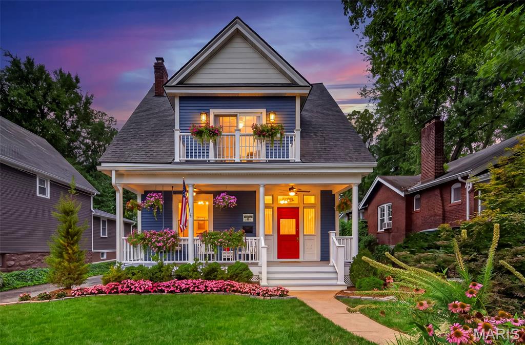 Welcome to 438 Greeley Avenue, where timeless Victorian elegance meets the comforts of modern living. Perfectly nestled on one of Tuxedo Park’s most admired streets, this picture-perfect home is brimming with curb appeal—from the overflowing flower boxes to the inviting front porch that beckons you to sit and stay awhile.

Step inside to a grand foyer highlighted by a beautiful staircase that sets the tone for the home’s classic elegance. The inviting living room features a wood-burning fireplace flanked by floor-to-ceiling built-in bookshelves, while French doors open to the formal dining room with a charming bay window. Hardwood floors, crown molding, recessed lighting, and beautiful wainscoting throughout much of the main level add warmth and sophistication. A convenient half bath helps to complete the first floor.

Designed for both everyday living and entertaining, the spacious family room offers a well-appointed wet bar, wiring for a sound system, and direct access to the expansive deck.

The versatile kitchen is beautifully appointed with white cabinetry, quartzite countertops, stainless steel appliances, a skylight, and a large pantry. Just beyond the kitchen, you’ll find a practical mudroom with main-floor laundry.

Upstairs, the spacious primary suite offers a private balcony, an enormous walk-in closet, and a peaceful retreat at the end of the day. The second bedroom also features a generous walk-in closet, while the third bedroom is full of charm with a skylight and sleeping nook. The renovated hall bath includes double vanities and timeless finishes.

The finished lower level adds exceptional flexibility with a full bath, laundry hookups, and its own private entrance—ideal for guests, a home office, recreation space, or additional living needs.

Outside, you’ll love the oversized two-car garage, expansive deck, and beautifully landscaped yard. Homes on Greeley Avenue rarely become available, and it’s easy to see why. Rich in character, thoughtfully updated, and impeccably maintained, this exceptional Victorian home captures your attention the moment you arrive. All that’s left to do is move in and start making memories.