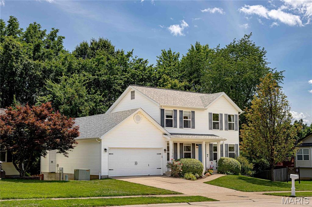 Showings Begin Friday June 26th - Awesome home... Amazing lot... Great location!  This 2 story is beautiful from top to bottom.  Each room is tastefully and meticulously decorated from the Master Suite, to the finished the lower level.

Large Great Room flows into breakfast room (with room for oversized table) and right into the beautifully updated kitchen, with ample space, and breakfast bar.  The deck is right off the breakfast room and walks down to the private back yard.  This home backs to trees and has ample privacy and space thanks to Woodlands Park grounds which are adjacent.

The main floor also boasts a Large living room, Dining room, and also the main floor laundry room.

Upstairs, the Master Suite boasts 2 closets, custom shower and updated private bath.  Spacious additional bedrooms and another full bath round out this floor.

The finished lower level has enough living space to surpass anyone's needs.  The staircase opens into a large Rec Room.  A Bonus room/4th bed/Private office is tucked into one area of the lower level.  And another huge, private media room rounds out the finished space.  Multiple storage areas are also available.

With the quiet setting, and common ground, it's easy to forget how close you are to shopping, schools, dining, and Easy Access to 364.  Newer HVAC & other Updates throughout.  Checkout the huge Woodlands Park grounds, shown behind and adjacent in the aerial views, and on included pictures.