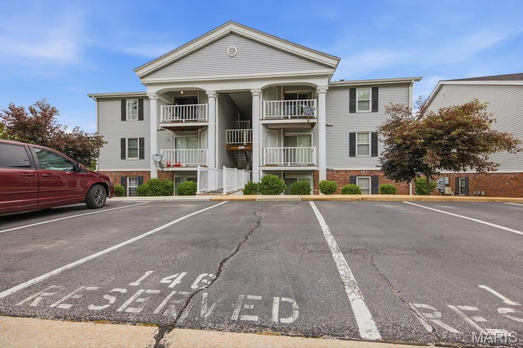 Welcome to this beautifully updated 2-bedroom, 2-bath garden-level condo in the highly desirable Chesterfield area! From the moment you step inside, you’ll appreciate the inviting open-concept floor plan that seamlessly connects the spacious family room and fully remodeled kitchen.  Brand New stainless steel appliances, updated countertops, custom cabinetry with under-cabinet lighting, and a new sink—perfect for both everyday living and entertaining. Fresh luxury vinyl plank flooring flows throughout the main living areas and hallways. The primary bathroom has been tastefully renovated with a gorgeous walk-in shower, updated vanity, and tile flooring. Both bedrooms offer ceiling fans, abundant natural light, and comfortable living space. The second full bathroom includes a relaxing bathtub, ideal for unwinding after a long day. Enjoy added privacy and peaceful surroundings from your walk-out garden-level patio overlooking beautiful trees and nature. Conveniently located just minutes from St. Charles, St. Louis City, West County, and Creve Coeur Lake, this home offers easy access to shopping, dining, entertainment, and major highways. Looking for an investment opportunity? This unit is rental-friendly and would make an excellent addition to any portfolio. Don’t miss your chance to own this move-in-ready condo in a prime location—schedule your private showing today!