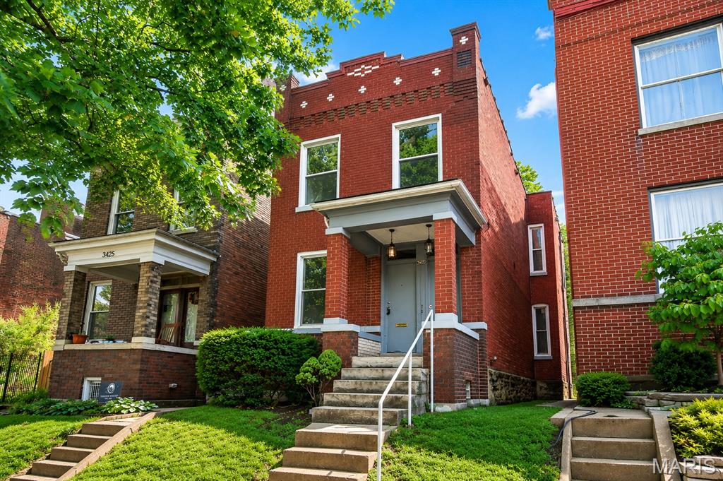 Welcome to 3423 Giles Avenue, nestled in the heart of beautiful Tower Grove South in St. Louis, MO. This stunning fully renovated duplex blends modern updates with timeless character, showcasing original hardwood floors, doors, trim, and built-ins that preserve its historic charm and elegance.

This property offers incredible flexibility: live in one unit and rent the other, or add a turnkey duplex to your investment portfolio.

Just a short walk to neighborhood restaurants, the library, and the park, this location delivers the best of city living with a friendly community feel. What more could you ask for?

Upstairs unit features:
2 spacious bedrooms
1 full bathroom
Custom cabinetry
Original hardwood floors
Comfortable living room
Light-filled eat-in kitchen

Downstairs unit features:
1 full-size bedroom
1 pass-through bedroom (great for office, nursery, or guest room)
Fully updated bathroom
Custom cabinetry
Original hardwood floors
Eat-in kitchen with modern finishes
Additional highlights:

Each unit has separate access to half of the shared deck space
Three-car parking pad in the rear
Separate basement access for each unit with individual laundry hookups
Each unit is separately metered for electric, making utility management and bill separation simple for both owner-occupants and investors
Whether you’re looking for a home with income potential or a beautifully updated rental property in one of St. Louis’s most sought-after neighborhoods, 3423 Giles Avenue is a rare find.
Listing Agent is partial owner