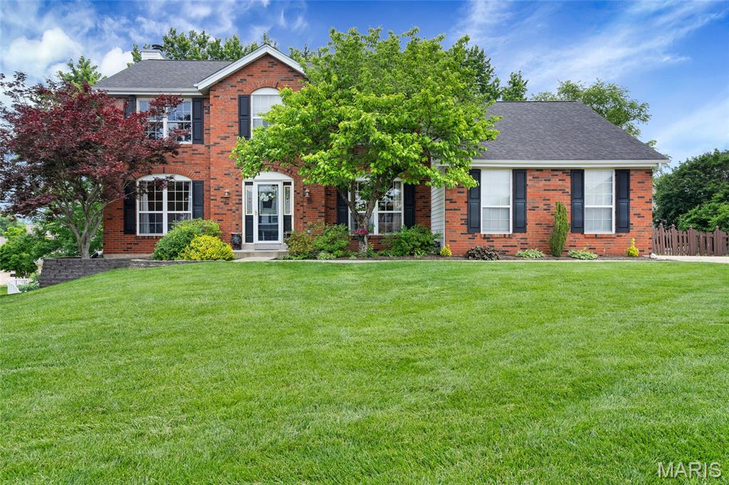 Welcome home to this beautifully updated 4-bedroom, 2.5-bath home in desirable Diekamp Farm Estates! From the moment you step inside, you'll love the gorgeous wood floors that flow throughout the main level and the spacious family room. The updated kitchen offers stainless steel appliances, granite countertops, and refreshed cabinetry, creating the perfect space for everyday living and entertaining. Convenient main floor laundry adds to the home's functionality.

Upstairs, retreat to the oversized, vaulted primary suite complete with a completely renovated, spa-like bathroom featuring a huge walk-in shower and stylish open-concept closet. The partially finished walk-out lower level provides even more living space with a rec room, additional sleeping room, and plenty of storage. Outside, enjoy the spacious (newer) deck, beautiful landscaping overlooking one of the largest yards in the subdivision, and side-entry garage. This move-in ready home combines comfort, style, and space in a sought-after neighborhood - close proximity to schools, and easy access to Hwys 364, 94 and 70!!!!     
*Brand new water heater as of week of 5/24!!!