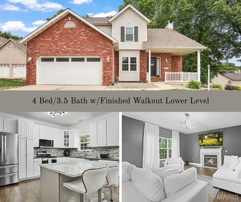 Well-planned home located on a quiet cul-de-sac street in Gettysburg Estates!  Upon entering this home you will notice the beautiful hardwood floors that are throughout the main level.  There is a formal dining room option to the left of the foyer and also opens to the kitchen.  The living room offers a gas fireplace and plenty of space and is open to the kitchen.  This beautiful kitchen has granite countertops, tile backsplash, island, breakfast area and has access to the deck.  The half bath and laundry room complete the first floor.  Second floor features a master suite w/large walk-in closet and ensuite bath w/heated floors, granite countertops and separate tub and shower.  Bedroom two also has a large walk-in closet.  Bedrooms 3 & 4 and second full bath complete the second floor.  Spacious walkout lower level has a large family/recreation room, third full bath and plenty of storage space.  The fenced in backyard is the perfect place to entertain or play or relax on the patio and the deck.  Conveniently located to schools, shopping, bike trail, highway, YMCA, etc.