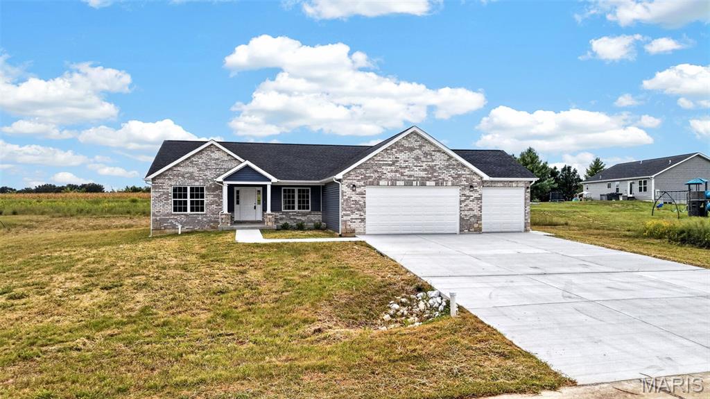 Welcome to 20 Chinkapin Ct! This stunning 3-bedroom, 2-bathroom new construction home offers a spacious, thoughtfully designed open floor plan and a desirable 3-car garage. Perfect for everyday living and entertaining, the home combines modern style with plenty of space and functionality. The heart of the home is the beautifully appointed kitchen, featuring long stretches of countertop space and sleek stainless steel appliances that will delight any home chef. All three main-level bedrooms are generously sized and offer ample closet space for comfortable living and storage. Downstairs, the unfinished basement offers exciting potential, with plumbing already roughed in and endless possibilities to create additional living space, a home gym, office, recreation area, or whatever best suits your needs. With modern finishes, a functional layout, spacious bedrooms, a 3-car garage, and room to grow, 20 Chinkapin Ct is ready to welcome you home!