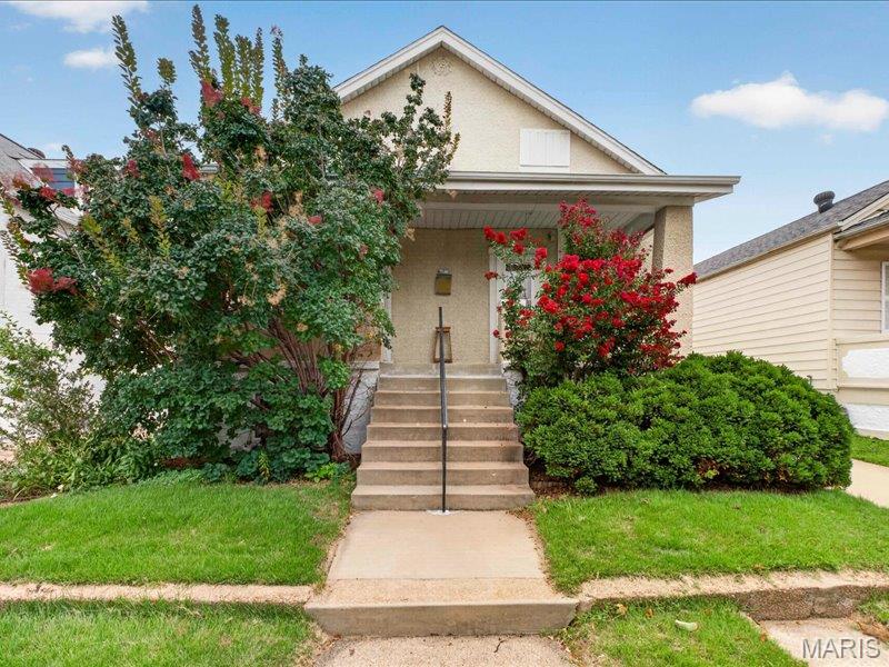 Historic charm, exceptional versatility, and an unbeatable location in the heart of The Hill! This rare property offers two separate residences on one generously sized lot, creating a unique opportunity for owner-occupants, investors, or multi-generational living in one of St. Louis' most sought-after neighborhoods. The charming front stucco home offers approximately 1,370 square feet with 3 bedrooms and 2 full baths. The third bedroom serves as a private primary suite complete with its own full bath, creating a comfortable retreat. Filled with character, the home features spacious rooms, a private dining room, and timeless architectural details that blend beautifully with bold, designer-inspired. The finished lower level provides additional flexible living space, ideal for a family room, home office, recreation area, or gym. The detached 850-square-foot brick second residence offers 2 bedrooms, 1 full bath, in-unit laundry, and a well-designed floor plan. Currently leased for $1,350 per month, it provides immediate rental income while remaining an excellent option for extended family, guests, a private home office, or future short- or long-term rental opportunities. The generous lot size offers outdoor space rarely found in The Hill, providing room to relax, entertain, garden, or simply enjoy added privacy between the two homes. Located in the heart of The Hill, you'll enjoy one of St. Louis' most beloved neighborhoods, award-winning restaurants, neighborhood markets, and welcoming community atmosphere. Properties offering two independent homes on one lot in The Hill are exceptionally rare. Whether you're searching for a primary residence with built-in rental income, an investment opportunity, or flexible living for extended family, this one-of-a-kind property delivers charm, versatility, and lasting value. Duplicate listing MLS #26043491