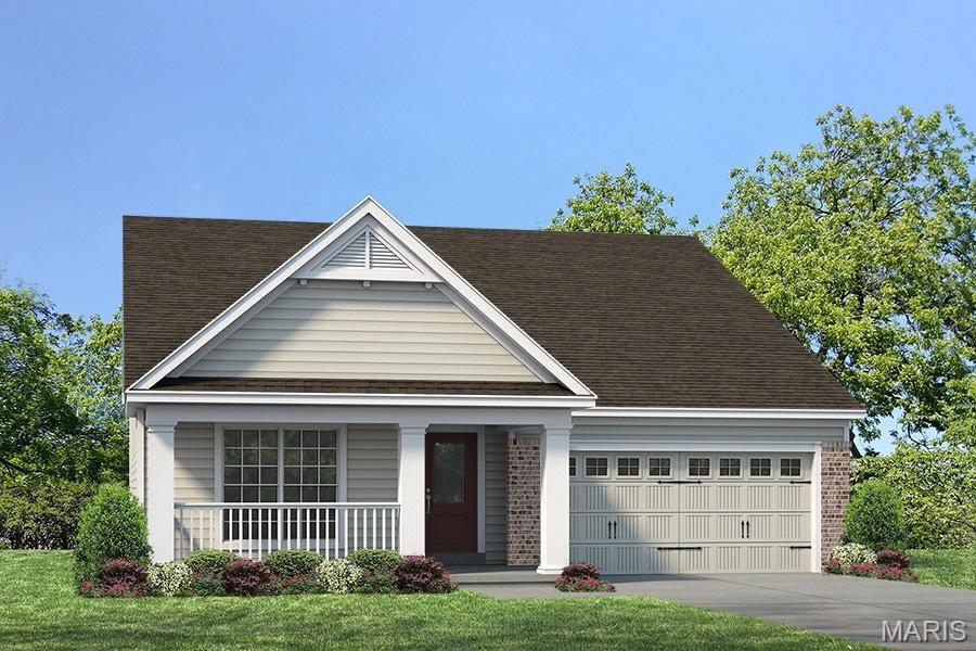 Fischer & Frichtel proudly present luxurious, low maintenance, free standing villa living at The Pointe at Brightleaf within Wildwood Town Center. Staying consistent with Wildwood Town Centers outstanding design standards, features include tree-lined streets, sidewalks on both sides, decorative street lights, abundant trees, landscaped common areas, walking paths with benches and a community a lake with fountain. The Manor Villa Collection includes an 1,819 sq ft ranch and a 2,590 sq ft 1.5-story home with outstanding features. All homeowners at The Pointe at Brightleaf will enjoy having their lawn care, landscaping maintenance and snow removal included in the homeowners association fee.  All exteriors showcase 2 car garages, charming exteriors with brick or stone accents, James Hardie siding, architectural shingles, full yard sod, landscaping and lawn irrigation. Interior features include 9 ft ceilings, open floor plans, 42 inch wall cabinets, stainless steel appliances, walk in closets, double bowl vanities, R50 attic insulation, Low E windows and more.  Homeowners will enjoy walking and biking over the pedestrian bridge and crosswalk to the restaurants, boutiques, grocery store, movie theater, and fitness center at Wildwood Town Center. Miles of connected walking and biking trails lead to parks, including Wildwood’s new Community Park, dog parks, playgrounds, picnic areas, equestrian trails and camping areas at Babler State Park and the Rockwoods Reservation. Buyers are paired with one of our design consultants at the Fischer and Frichtel Home Center, who present a vast selection of features, finishes and options and guide them through the selection process. Our entire Home Building Team is comprised of highly respected professionals whose talent and passion for design and construction have helped our company win countless awards, including excellence in design, craftsmanship, and customer service.