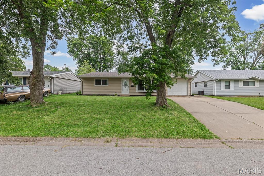 Maintained and updated main level living in the heart of O'Fallon!  The home has been professionally freshly painted, new appliances added to the beautifully updated kitchen with a nice sized island  The beautiful kitchen offers lots of storage, counter space and new granite counter tops.  There's a separate space for a breakfast room/dining area and a laundry room off the kitchen.  The living room has a nice-sized bayed window to enjoy the natural light in the morning.  Three bedrooms and a bath round out the layout.  The fenced, level back yard does have an above ground pool that will convey 'as, is'.  We do not have any information about its condition.  The attached garage and extra parking make this the perfect home at a great price!  Call your local agent today to schedule a tour!