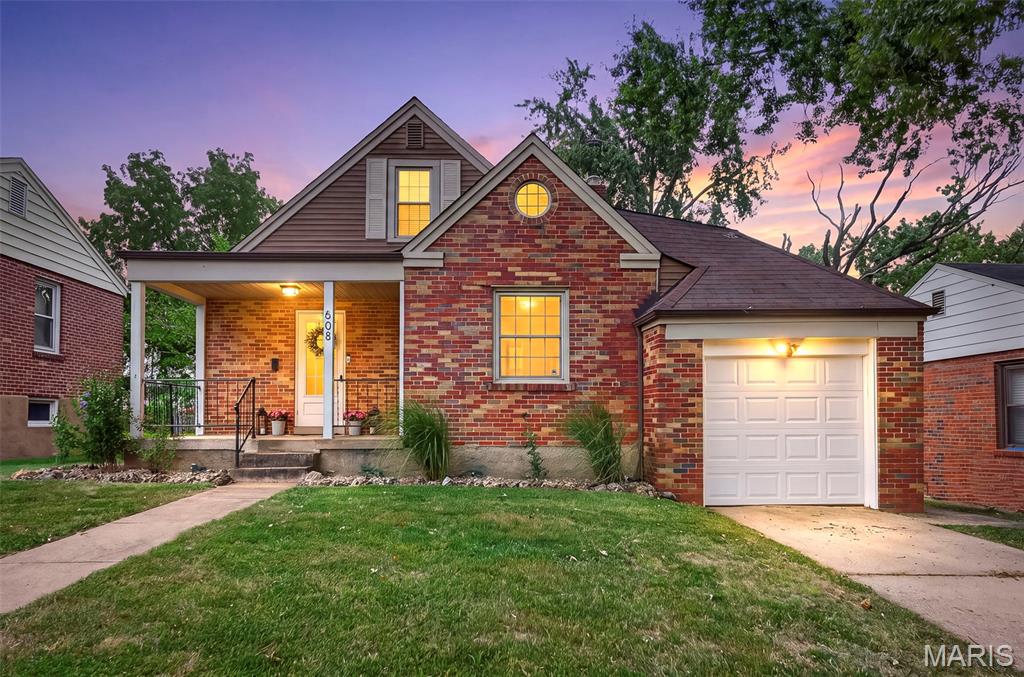 Charming brick bungalow in the Mehlville School District! One of the larger homes in the neighborhood, this property offers incredible space and potential with up to four bedrooms—two on the main level and two upstairs. As you approach the home, the inviting front porch offers the perfect spot for a comfy chair and side table—ideal for enjoying your morning coffee or relaxing with a good book. A new front porch light adds a fresh touch. Inside, the main floor showcases hardwood floors, cove ceilings, arched doorways, a separate dining room, fresh neutral paint, updated lighting, and new baseboards in the living and dining rooms. The primary bedroom also features a private deck. The updated kitchen includes Luxury Vinyl Plank flooring, new base cabinets, butcher block countertops, a new sink and faucet, garbage disposal, dishwasher, and range—all ready for their first use. A new exterior door provides convenient access from the kitchen to the backyard.
Upstairs, you’ll find additional living and bedroom space featuring Luxury Vinyl Plank flooring, recessed lighting, fresh drywall, and paint. Outside, enjoy a level, fenced backyard and a one-car garage with a newer garage door and metal-wrapped garage door opening. The expansive basement offers new recessed lighting, additional space for a hangout area or second family room, a walk-up exit to the backyard, a dedicated workbench area, and abundant storage. Additional improvements include new electrical service and an updated electrical panel. This home is being sold As-Is. The seller will replace the window in the primary bedroom but will make no additional repairs, provide no warranties, or perform additional inspections. Kitchen Refrigerator, basement beverage cooler, Washer and Dryer stay. With some updating and maintenance, this spacious home offers a wonderful opportunity to add your personal touches and make it your own!