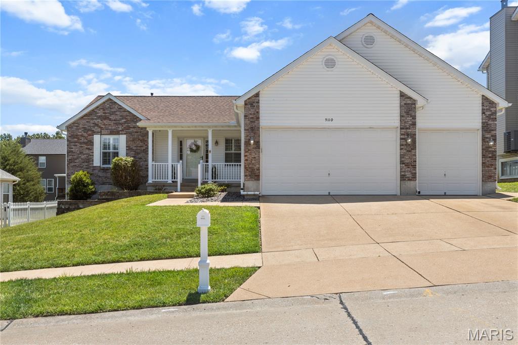 Open Thursday 6/25 @ 4-7pm.  Luxury, space, and style come together in this exceptional RANCH in the sought-after Benzel Meadows! Featuring a larger-than-average floor plan and nearly all major updates completed, this move-in-ready home impresses inside and out. The moment you enter, from your COVERED FRONT PORCH, you are greeted with stunning HARDWOOD FLOORS and a freshly painted coastal color palette. The thoughtfully designed split-bedroom floor plan offers PRIVACY and functionality, highlighted by a RARE formal dining room or office, whatever suits your needs. The spacious primary suite features a spa-like bath and walk-in closet, while the open kitchen boasts granite countertops, newer stainless appliances, and abundant cabinetry. Two additional generously sized bedrooms share a full bath. The expansive lower level, complete with EGRESS WINDOW and rough-in, offers endless possibilities for future living/recreational space. Finally, a NEW roof and siding, an OVERSIZED 3-car garage, and a gorgeous fenced yard, with a stunning stamped concrete patio and pergola, make this incredible opportunity one you won't want to miss.