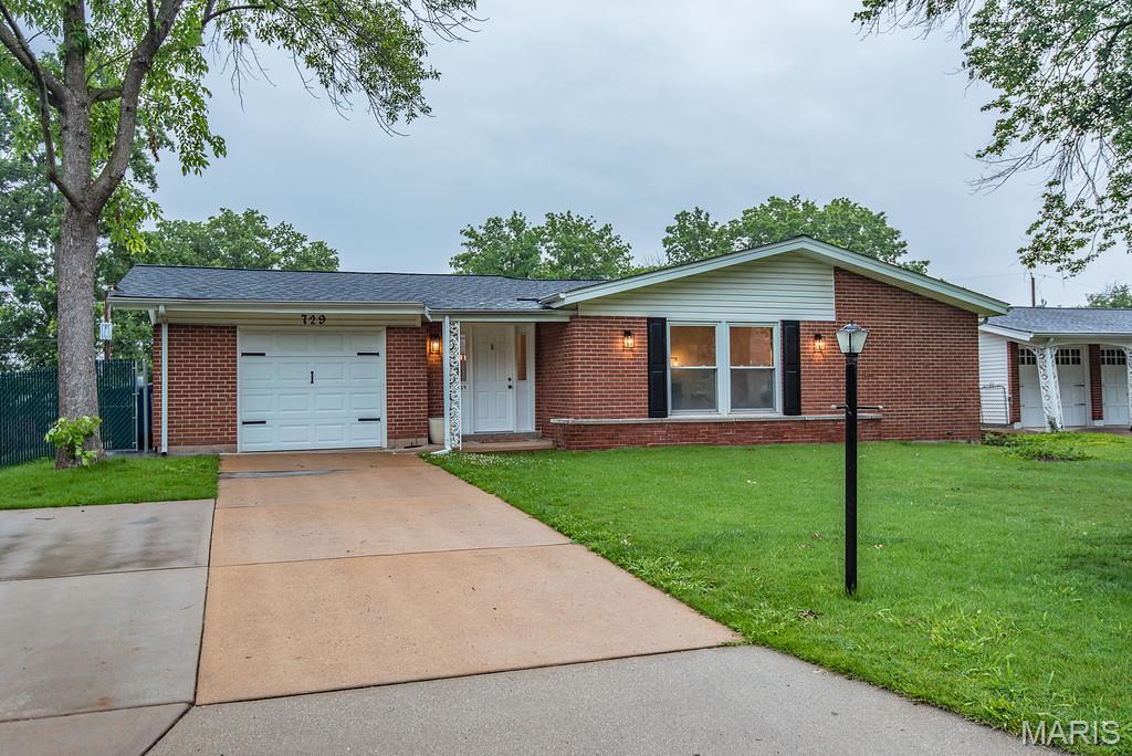 Outstanding all brick 3 bed 2 full bath ranch with almost 1500 sqft that has been recently gut rehabbed!  This home is located in the heart of south county in Mehlville school dist..  Living room / dining room combo adjoins gourmet kitchen with tons of 42" espresso cabinetry, quartz countertops, custom tile backsplash and stainless steel appliance package.  Primary bedroom has double closets, full bathroom.  Two extra bedrooms both with double closets, share a full hall bathroom.  There is a nice sized fully fenced back yard with a huge concrete patio overlooking the yard. There are thermal tilt-in vinyl windows thru-out.  30 year architectural roof, 90+ efficient HVAC,  new 200amp breaker panel.  Newly added 4 wall drain tile system with sump pit and pump in basement to ensure a dry basement.