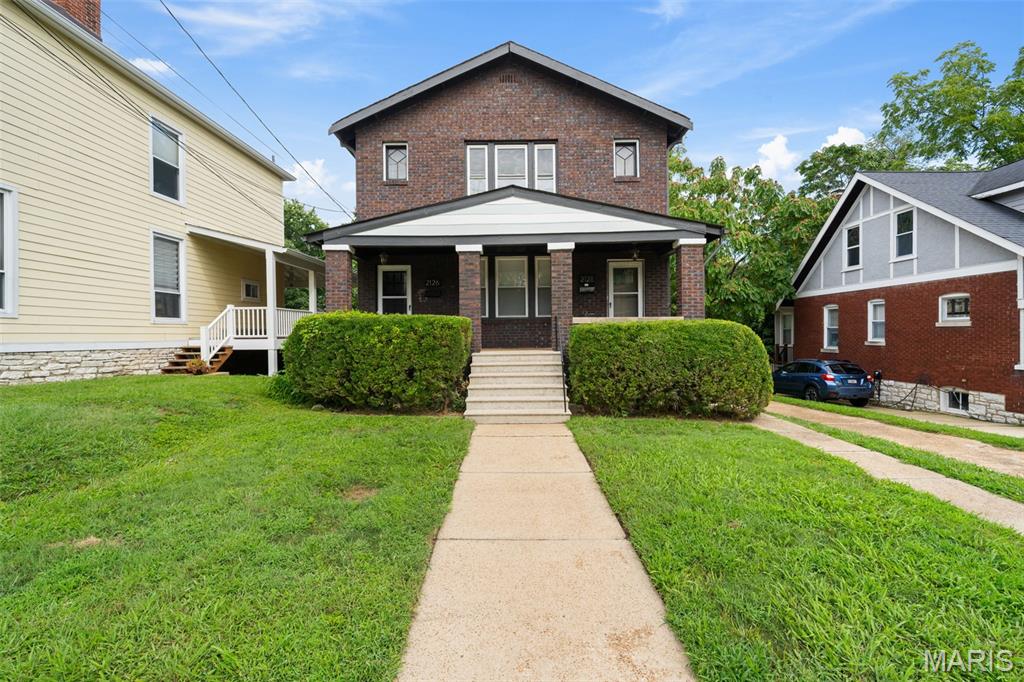 Large, newly-updated duplex nestled in the heart of Richmond Heights. With the 1st Floor leased at $1645/mo, 2126 Yale presents a fantastic opportunity to cover your mortgage while living in a wonderful space.  These 2-bedroom, 1-bath units (with a bonus sunroom off the rear!) have fantastic layouts - full living & dining rooms, sizable bedrooms with high ceilings, great natural lighting with new windows throughout, excellent hardwood flooring, updated kitchens & bathrooms.  Completely new upgraded electrical wiring throughout the entire property - no expense spared!  Central AC & Forced Air, roof in excellent condition, masonry & tuckpointing in very solid condition, off-street parking - nothing needed to buy & move in & enjoy!  Call today, will not last long.