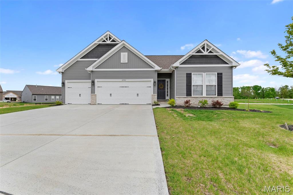 Stunning Nearly-New Home on a Spacious Lot! 

This beautifully upgraded1,600 square foot, 3-bed, 2-bath home offers modern style, comfort, and functionality. Features include 3 car garage, open-concept living with high ceilings, LVP flooring, a cozy fireplace, and abundant natural light. The kitchen boasts 42” cabinets, stainless appliances, ample counter space, a large island, and a spacious walk-out porch. The primary suite includes a walk-in closet and private bath, with two additional bedrooms perfect for family and/or office space. Enjoy the covered patio and spacious yard! With thoughtful upgrades throughout and a prime location, this home is move-in ready and built to impress.