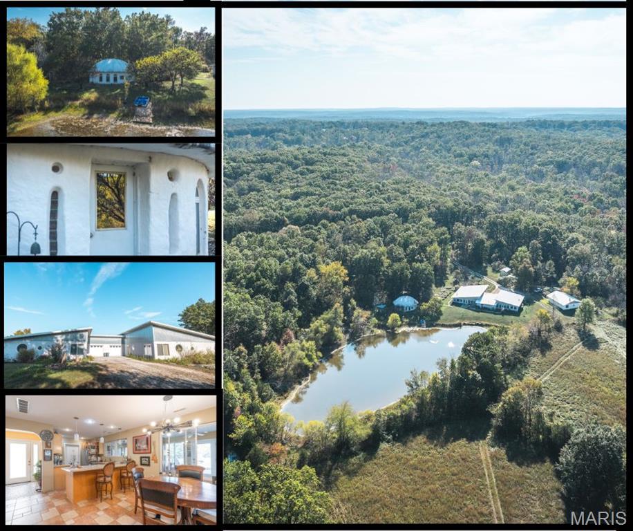 **REDUCED BELOW APPRAISAL**- SELLER'S NEW HOME IS READY* You will LOVE this unique home. Discover a truly unique and versatile rural property offering 40 acres of privacy, natural beauty, and income potential. The 3,658 sq. ft. main home features 2 spacious bedrooms, a bonus room perfect for a home office or nursery, and an attached 2/1 private suite—ideal for multigenerational living or rental income. The layout on these is functional, artistic and well designed. Both suites have private sunrooms! Nestled on the property is a stunning 1,200 sq. ft. cob cabin with a dome roof, offering an exceptional opportunity for guest quarters, a studio, or a one-of-a-kind short-term rental. Artistic and earth friendly! Enjoy peaceful mornings on the sunporch overlooking your private lake, afternoons tending to hand-stacked garden beds, and evenings with friends around your own wood-fired pizza oven. A detached eco-friendly workshop with 2 car garage, adds both charm and functionality. Surrounded by a mix of timber and open fields, this property offers unmatched seclusion, yet is located just minutes from Meramec Springs Park, Woodson K. Woods Conservation Area, and the Meramec River. Whether you’re seeking a private homestead, a creative retreat, or a property with passive income possibilities, this rare offering blends rustic elegance with modern flexibility. Truely ONE OF A KIND!!!