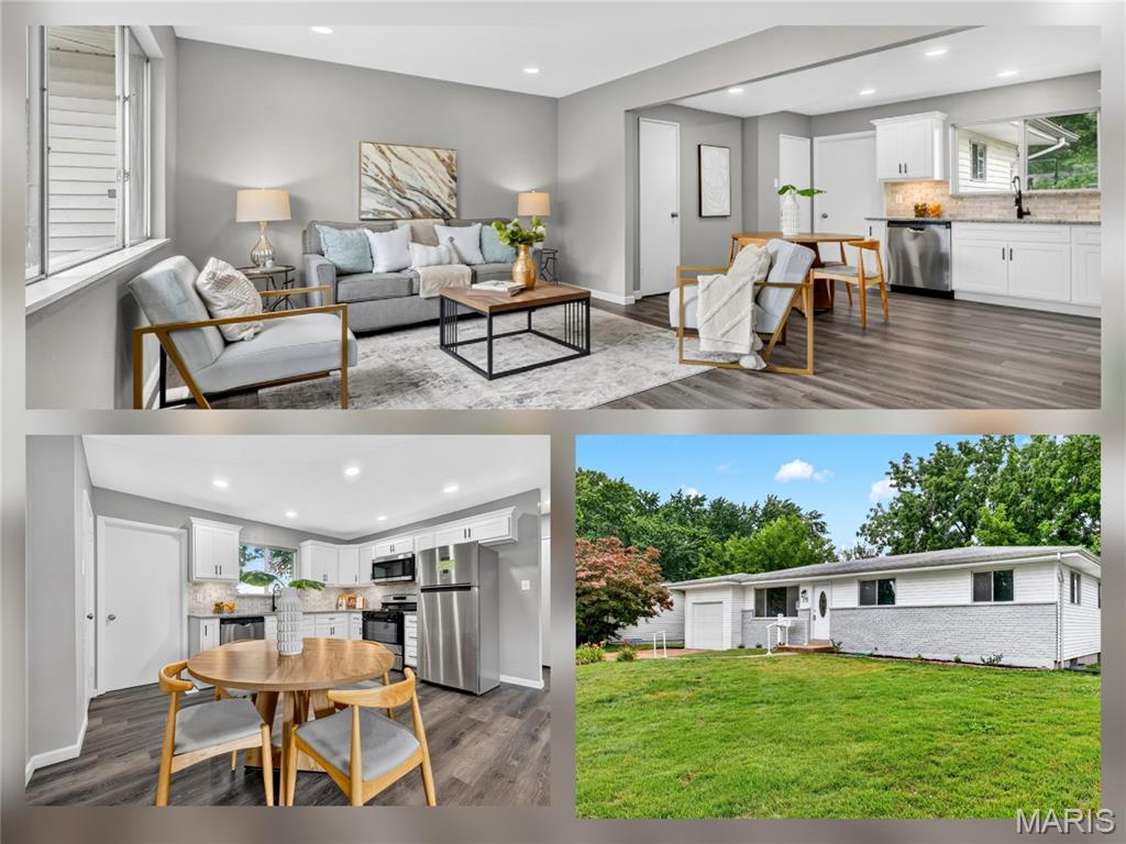 Stunning 4 bedroom 3 bath home with approximately 2200 sq feet of Newly Remodeled living space. This home has a stunning open floor plan with newer luxury laminate plank flooring and carpet throughout, contemporary recessed lighting, custom kitchen cabinets with gorgeous tile backsplash, beautiful granite countertops, and new appliances. Additional Family room addition makes this one of the largest homes in the area. All 3 bathrooms are tastefully updated with premium finishes. Lower level is professionally finished with additional living area and additional room for extra storage or additional sleeping area. Maintenance-free Vinyl sided exterior. Attached garage and 2 car driveway. Huge secure storage area under room addition in rear of home. Don't miss this rare opportunity, it's a show stopper!
