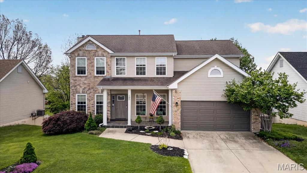 This stunning 5-bedroom, 3.5-bath home in the sought-after Villages at Hutchings Farm combines elegance, modern updates, and incredible versatility.

The main level features rich bamboo flooring. Step into the Foyer that is flanked by a formal dining room with wainscoting and coffered ceilings and a  spacious Office. The spacious great room features a wood-burning fireplace. The chef’s kitchen boasts quartz countertops, decorative backsplash, custom cabinetry, a large walk-in pantry, stainless steel appliances, and a bright breakfast area. Unique beams and crown molding through-out add architectural charm.

Upstairs, the luxurious Primary suite offers tall ceilings, a walk-in closet, and a spa-like bath with a soaking tub, walk-in shower, and double sinks. Three additional bedrooms and an updated guest bath with luxury vinyl flooring complete the upper level.

The walk-out lower level is perfect for multi-generational living or hosting, with a large bedroom, full bath, recreation room, and custom built-ins. Step outside to enjoy the serene backyard featuring a  deck, stone patio, fire pit, and mature trees—all in a fenced yard designed for relaxing or entertaining.

Additional updates include a new HVAC system (2020), Roof (2019), New garage door, New transom front door, Four New Windows (2026), Two new sliding glass doors, (2026), New Water heater (2020) and custom woven shades through-out. Conveniently located, this home offers style, space, and a tranquil setting. Schedule your showing today! Open house: Saturday 05/02,1-3pm