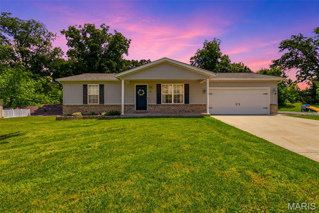 Welcome to this well-maintained ranch home in Troy offering comfortable living with an open and inviting layout. This 2-bedroom, 2-bath home features a spacious open-concept floor plan highlighted by a vaulted living room that creates an airy, expansive feel—perfect for both relaxing and entertaining. The eat-in kitchen offers ample space for dining and is equipped with stainless steel appliances that are just one year old. Additional interior features include recessed lighting throughout and an all-electric setup for efficiency and convenience. The full basement provides a laundry area along with a rough-in for a future bathroom, offering great potential for additional living space. Outside, you’ll appreciate the oversized garage with plenty of room for storage or hobbies. Major updates include a roof and gutters that are only 2 years old, giving peace of mind to the next owner. Located in a community that offers added amenities, residents enjoy access to two association playgrounds and basketball court—perfect for outdoor recreation. This home combines comfort, functionality, and value in a desirable Troy location.
