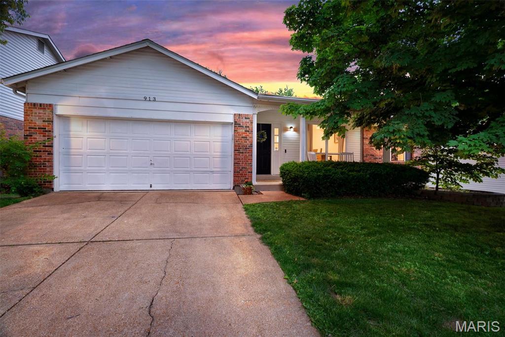 Welcome to 913 Peace Haven Drive, an updated, move-in ready ranch tucked into the heart of South County with quick highway access and a beautiful backyard setting. This spacious home offers 3 bedrooms and 2 full bathrooms on the main level, including a private primary suite for added comfort. Inside, you’ll love the warm hardwood floors, recessed can lighting, updated fixtures, and an inviting open feel throughout. The kitchen is tastefully updated with 42-inch cabinetry, solid surface countertops, stainless steel appliances, and plenty of storage and prep space. The finished lower level adds incredible versatility with an oversized rec room, a full bathroom, and two additional sleeping quarters, perfect for guests, a home office, workout room, or flexible living space. Step outside to enjoy the oversized deck that flows down to a concrete patio and fire pit, creating the perfect space for entertaining or relaxing outdoors. The backyard is large, fully fenced, and shaded by beautiful mature trees, offering privacy and plenty of room to enjoy. A two-car garage completes the package. This home combines updates, space, and an ideal location, ready for its next owner to move right in and enjoy!