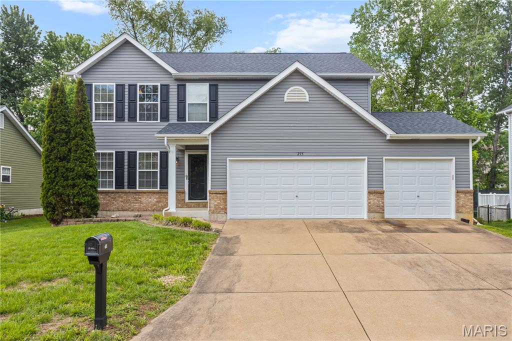 Welcome to this beautifully updated 2-story home featuring a 3-car garage, fenced backyard, and an ideal location just a short walk from Larry Crites Memorial Park, complete with a fishing lake, walking trails, playground, concerts in the park and the new splash pad. 
This 4-bed, 3-bath home has been refreshed from top to bottom. The exterior shines with new siding, soffit, fascia, gutters, and roof, offering peace of mind and great curb appeal. 
Step inside to a bright, spacious main level showcasing luxury vinyl plank flooring, new baseboards, and fresh paint throughout. The fully renovated kitchen features new cabinetry with crown molding, tile backsplash, new countertops, and a coffee bar with additional storage. A main-floor laundry adds everyday convenience. The breakfast room walks out to a patio and fenced yard, perfect for outdoor enjoyment. 
Upstairs, you’ll find four generously sized bedrooms. The primary suite includes new carpet, a walk-in closet, and a private bath with double-bowl vanity, separate shower, and soaking tub. Three additional bedrooms also feature new carpeting and share an updated full bath. 
The unfinished lower level provides excellent storage and is ready for your future finishing plans. A radon mitigation system is already installed for added peace of mind. 
This move-in-ready home offers space, updates, and a fantastic location — truly a must-see.