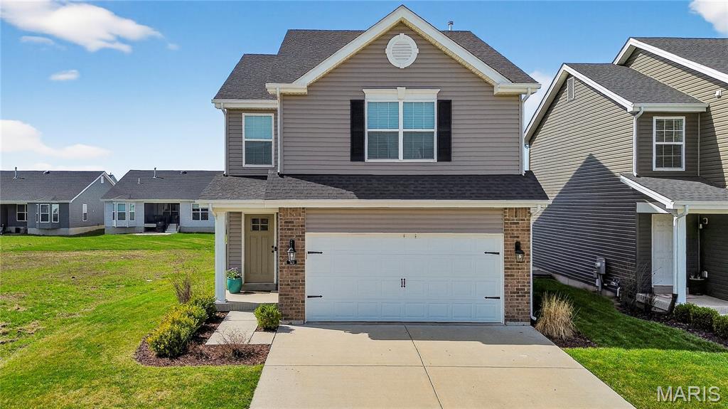 Step into this beautiful, 5-year-young two-story home, perfectly tucked away in a quiet court with the added bonus of an adjacent permanent green space—an empty lot that will never be built on, offering privacy and peace.
The upper level features three spacious bedrooms and two full bathrooms, including comfortable, modern finishes throughout. On the main floor, you’ll find a convenient half bath, along with gorgeous updates such as quartz countertops, upgraded cabinetry, enhanced windows that flood the home with natural light, and a cozy gas fireplace that anchors the living space.  The fully finished basement with a 9ft pour expands your living area with an egress window, laundry, an additional half bath, and a stylish bar—perfect for entertaining or relaxing.  Outside, enjoy a new composite deck overlooking the fenced, level yard, ideal for gatherings, pets, or quiet evenings at home.  This home blends modern comfort, thoughtful upgrades, and a uniquely private setting—truly a rare find in such a great area! Schedule your showing today!