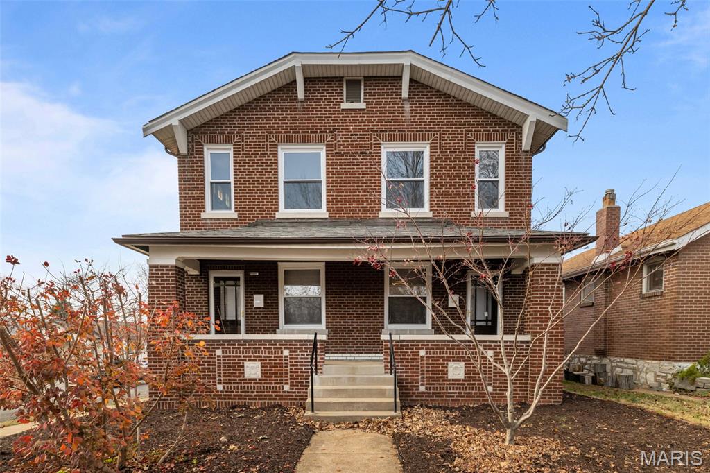 Beautifully Renovated All-Brick Duplex – Dutchtown | Turnkey & Move-In Ready Fully updated all-brick duplex offering two spacious 1-bedroom, 1-bath units, both move-in ready with passed occupancy inspections. This is a true turnkey property with no deferred maintenance—just move in and start enjoying immediate value. Live in one unit while generating income from the other or add this turnkey property to your investment portfolio.  Each unit features refinished hardwood floors, fresh neutral paint, updated lighting, and new windows throughout. Original stained-glass accents maintain classic South City charm while blending seamlessly with modern finishes. The kitchens in both units are fully updated with new cabinetry, granite countertops, contemporary flooring, and stainless steel appliances. The upper unit offers a more elevated design with gray cabinetry, gold hardware, and a stylish tile backsplash—ideal for premium rental income or an owner’s suite. Recent major improvements include new windows throughout, new decks and a new sewer lateral, providing long-term peace of mind. The clean, open basement includes separate new washer/dryer sets for each unit, along with an additional full bathroom, adding convenience and functionality for occupants. The first-floor unit furniture is negotiable, offering an easy, immediate move-in option for an owner-occupant or investor seeking a fully furnished rental. Exterior highlights include a fenced yard with mature fruit trees, a 2-car garage with remote access, and a covered carport providing ample off-street parking. Live in one unit and rent the other, or add a solid, low-maintenance asset to your portfolio. Conveniently located near parks, dining, shopping, and major highways. Nothing to do but move in—schedule your private showing today.