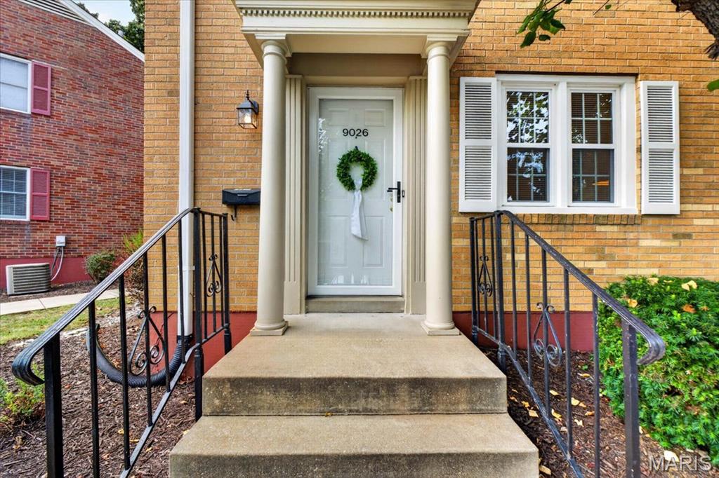 ***MOTIVATED SELLER!*** Tucked into a quiet corner of Brentwood Forest, this move-in-ready 2-bedroom, 1.5-bath end-unit townhome offers a rare combination of privacy, convenience, and scenic outdoor space! Expansive common ground behind the townhome creates a peaceful, park-like view that can be enjoyed from the private patio. Inside, the light-filled main level features laminate wood flooring, open living and dining spaces, a bright kitchen, a half bath, and dedicated laundry with an included washer and dryer. Upstairs, both bedrooms offer generous closet space alongside a beautifully updated full bathroom. Recent improvements include energy-efficient double-hung replacement windows, an updated water heater and HVAC system, and a newer electrical panel. Two parking spaces are included (non-reserved). Community pools, tennis courts, walking trails, and nearby shopping are all within walking distance, while the clubhouse and approximately 50 acres of green space add even more to enjoy! Centrally located near Clayton, Forest Park, dining, and major highways, this Brentwood townhome is priced to stand out in the market, and this motivated seller is ready to make a move!