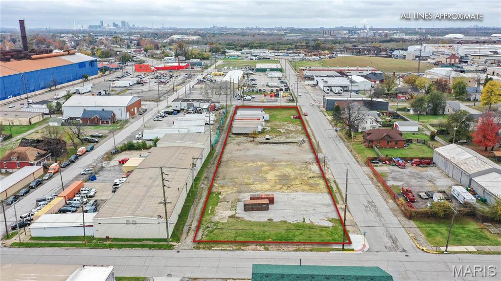 Available now! Approximately 1.68 acres of Industrial land with good access to nearby St. Louis and major highways. This blank slate with almost 900 feet of total road frontage can be yours! Gas and sewer in the alley and 2 water meters on the street. Fiber and Spectrum access near by.