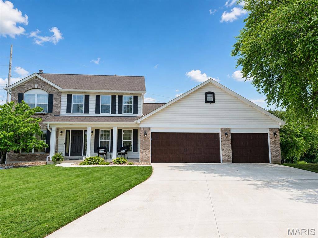 Stunning 2 story home located on a court with large 3 car garage, finished walkout basement, gorgeous inground pool and patio areas, and extremely nice covered deck space.  This property will surely impress you.  Open floor plan, refinished wood floors, updated kitchen and bathrooms, 4 bedrooms 3.5 bathrooms, you need to see to appreciate the ENTIRE SCOPE OF UPGRADES to this home.  The finishes in this home are like out of a magazine or your favorite HGTV show!  Main floor office with built in bookcases are spectacular.  Upgraded entry railings and spindles.  Larger baseboards, fireplace in the great room, open floor plan and updated kitchen and breakfast room areas with granite counters, stainless appliances.  Formal dining room, main floor laundry and half bathroom.  Oversized 3 car garage space is a huge bonus.  This covered maintenance free deck and covered patio are a perfect fit for this amazing backyard.  Beautiful pool, landscaping, and firepit area.  The walkout lower level has a full bathroom 4th bedroom, bar area, and recreation/family room spaces.  This is so finely finished.  2nd floor primary bedroom with luxury bathroom with separate tub and shower.  Nicely sized 2nd and 3rd bedrooms and neat and clean full bathroom in the hall.  The current owners have done some huge upgrades, newer concrete driveway, newer roof, oversized gutters, 2nd hvac unit added for 2nd floor, newer carpets, upgraded garage doors and more.  Sizeable list of upgrades available for your review.  This one will not disappoint, see this one as soon as you can!