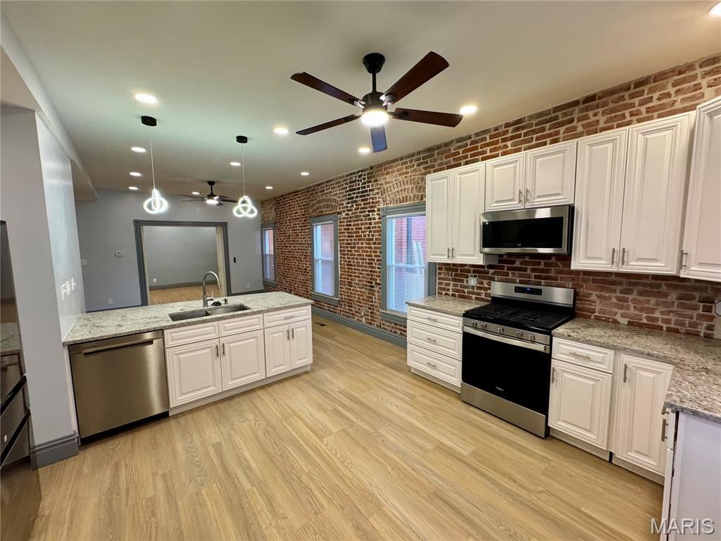 There are 3 units available and each are approximately 1450 square feet. Two unit are 2/2 and one unit is 3/2. These rehabs are unbelievable! The owner did a fantastic job; they are a true must see. Granite, 42' cabinets, gorgeous baths, washer/dryer hook ups, brick exposure, huge open floor plans, and so much more. One unit is 5 years old and is priced at $1500. Water, sewer, trash included. RBP is $36.95 per month. Units are in the heart of Fox Park and walking distance to shopping, eating, parks, and more.