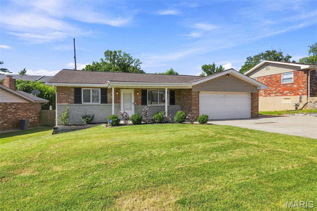 Welcome to 1212 Victory Drive—a move-in-ready, well-maintained, full-brick ranch offering great space, fantastic parking, and a private rear yard in a convenient South County location!

Step inside to gleaming hardwood floors and a comfortable, inviting floor plan featuring 3 bedrooms and 2.5 bathrooms. The kitchen and dining areas feature luxury vinyl plank flooring, custom painted cabinets, while stainless steel appliances give the kitchen a fresh, updated feel.

Outside, you’ll love the beautiful covered patio overlooking the private, fully fenced backyard—an ideal spot for morning coffee, summer dinners, or simply relaxing at the end of the day. And here’s something you don’t find every day in this area: a 2-car garage PLUS additional off-street parking!

The partially finished lower level adds even more usable space with plenty of possibilities for a family room, home office, workout area, or hobby space.

With easy access to major highways and approximately 10 minutes from the city, this home offers the convenience of a central location while still providing a private backyard and room to spread out.

Full brick. Move-in ready. Great parking. Private outdoor space. Welcome home!