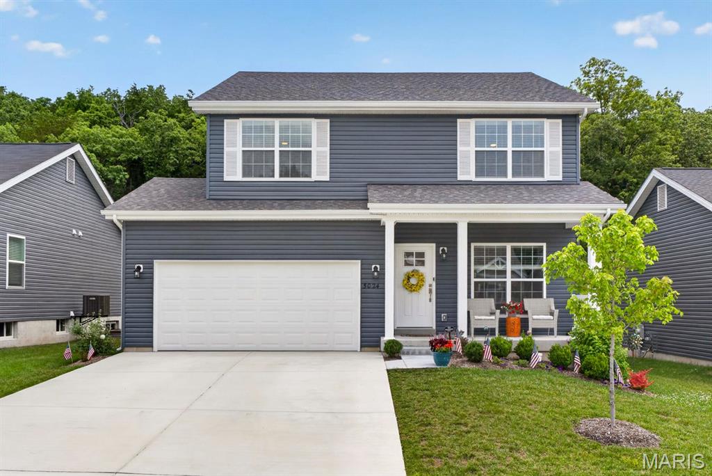 Why wait to build when you can step into a beautifully upgraded, nearly new home that feels bright, open, and instantly welcoming the moment you arrive?

The curb appeal is truly outstanding, with a charming covered front porch and thoughtfully designed landscaping that sets the tone before you even step inside.

Once indoors, the main level opens into a spacious living room filled with natural light, creating a light and airy atmosphere that makes the whole home feel warm and inviting. Just beyond, the family room offers the perfect place to unwind, featuring a gas fireplace with a marble surround and a sleek flush marble hearth — a cozy focal point for everyday living.

The kitchen blends style and function with 42" cabinets, Silestone countertops, a breakfast bar, an oversized pantry, and numerous upgrades throughout. Main-floor laundry adds everyday convenience.

Step outside to your own private retreat. The backyard feels like a park, complete with an extended patio, custom composite-and-wood steps, and a black aluminum fence with three gates for both beauty and ease. Enjoy peaceful evenings watching deer wander through the yard or tending to your dedicated garden area where vegetables are already growing.

Upstairs, you’ll find four spacious bedrooms, including a serene primary suite with a large ensuite bath and double sinks. The lower level is ready for your vision, with a rough-in, sump pump, and radon mitigation system already in place.

All appliances are included, with washer/dryer  — making this home truly move-in ready.

First showings begin at the Open House on Sunday, June 28th from 1–3 PM.
Professional photos and video coming soon.
Located just off Seckman Road, this home offers quick access to highways, shopping, and restaurants, making everyday living effortless.